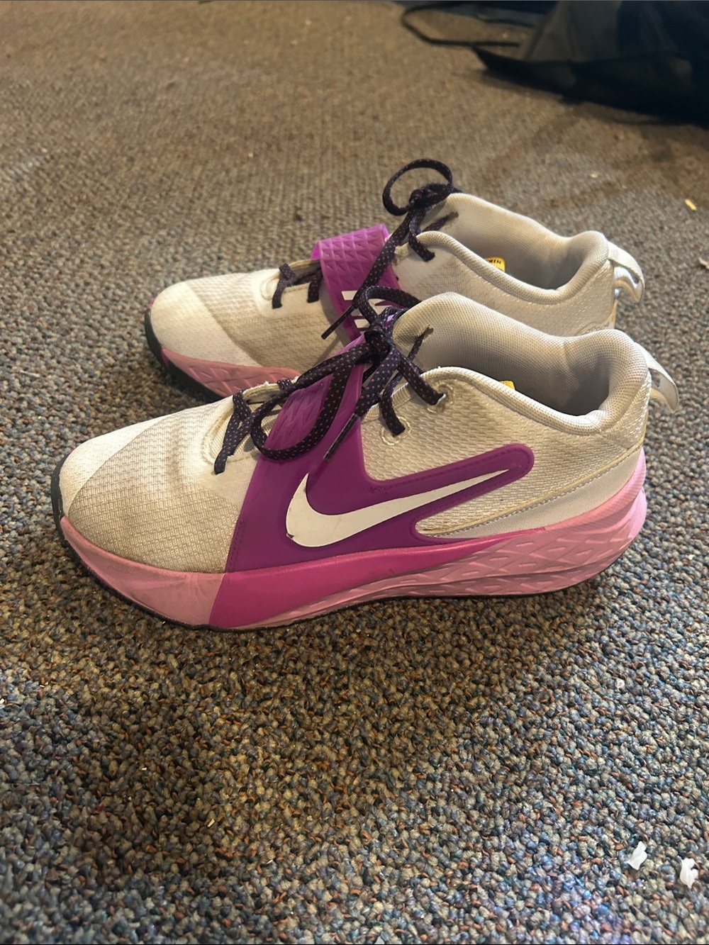 Nike  Girls/ Women's White and PinkY Purple basketball with Strap